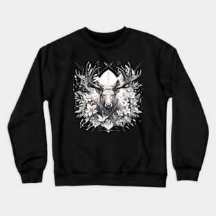 Elk deer nature Scandinavian forest Crewneck Sweatshirt